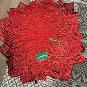 Red Poinsettia Placemats